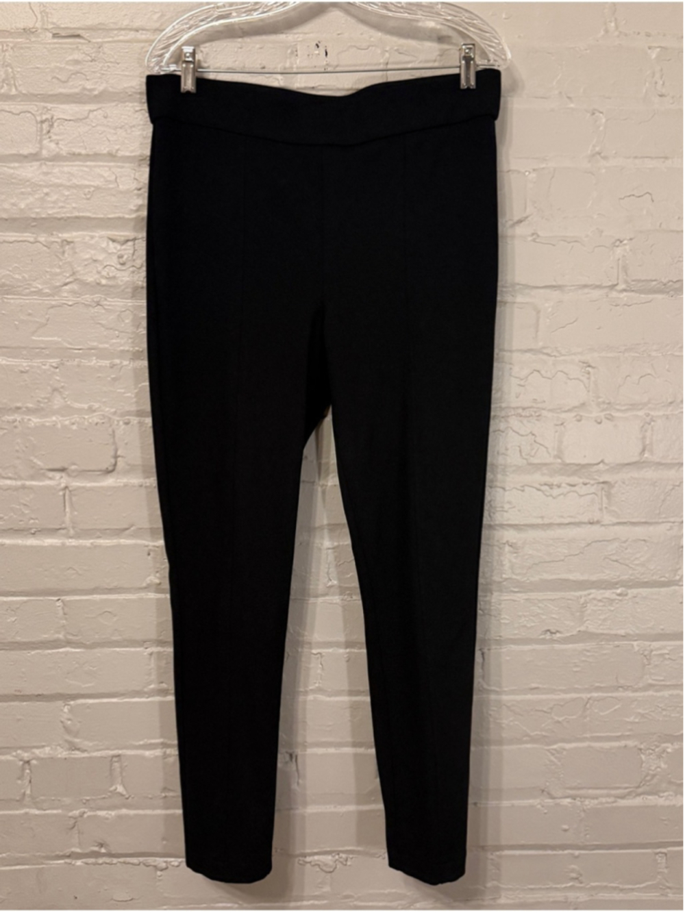 Anne Klein Ponte Knit Paneled Cropped Pants Leggings